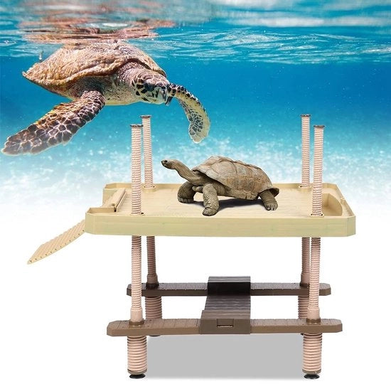 Isola Galleggiante per Acquario - Terrazza Tartaruga - Scala di Climatizzazione - Adatto per 11-40 cm - Decorazione Amfibie - Soluzioni Professionali - Piattaforma Tartaruga