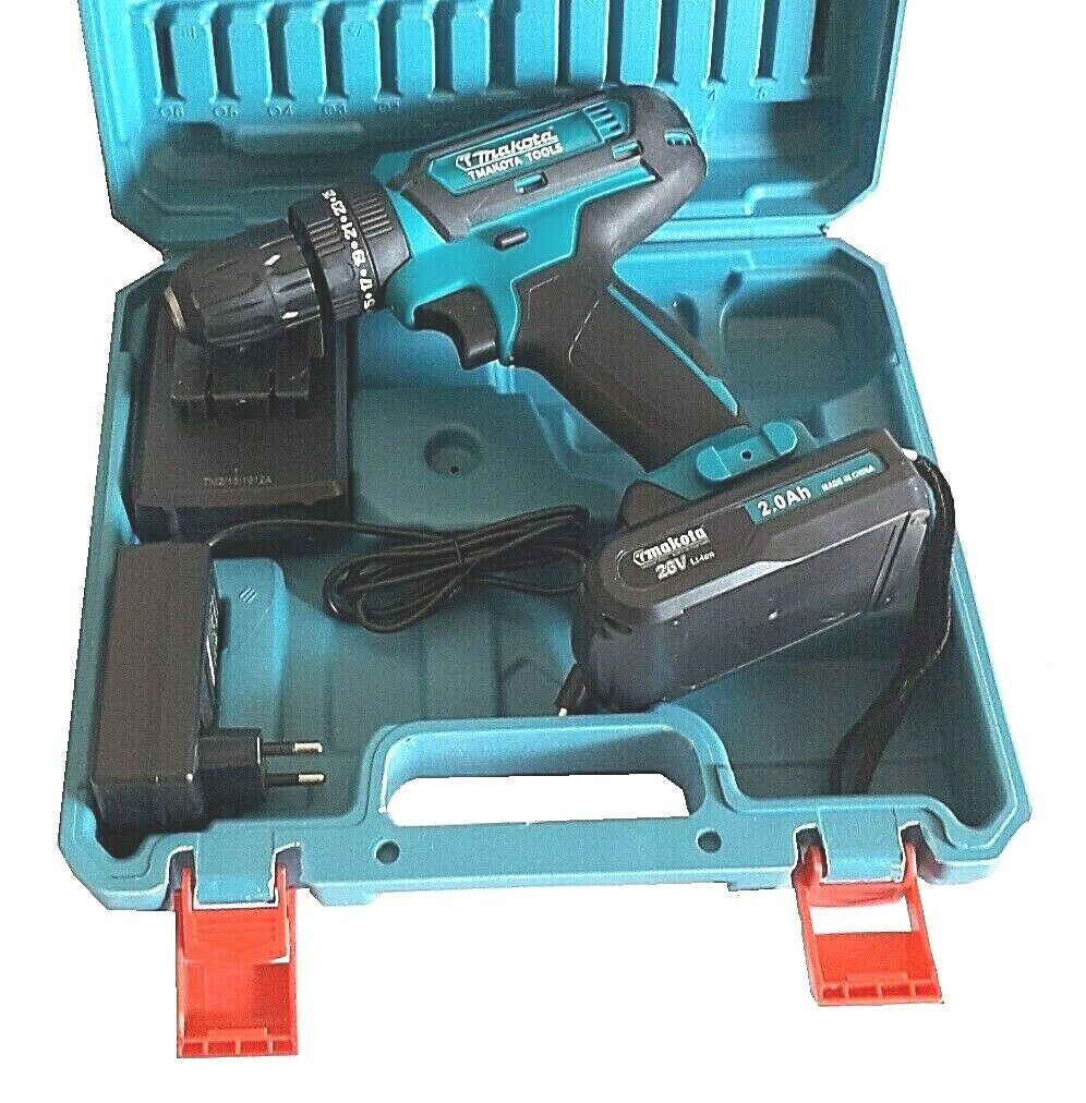 trapano avvitatore a batteria litio a percussione 26V doppia batteria + valigia