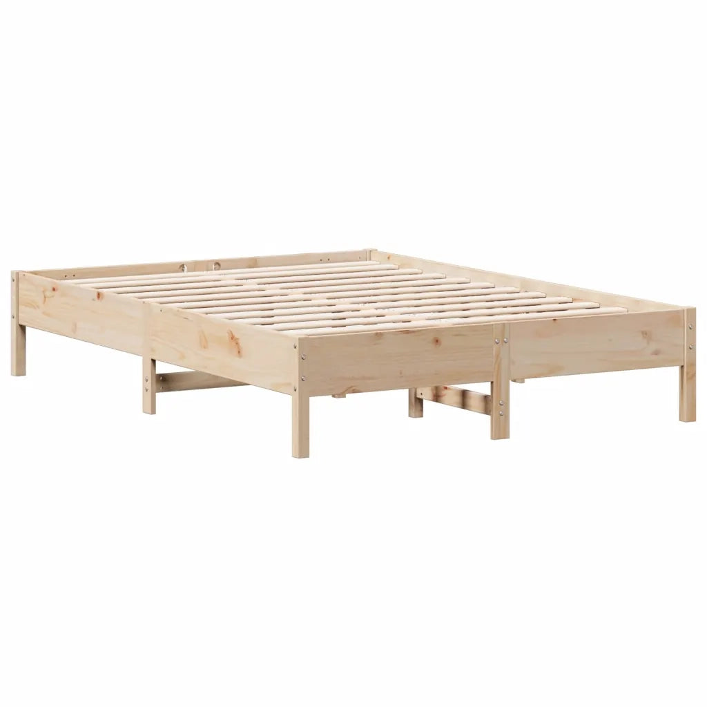 Letto senza Materasso 140x200 cm in Legno Massello di Pino