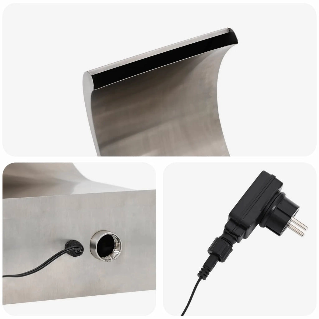 Cascata da Piscina con Luce LED Acciaio Inox 304 42040589
