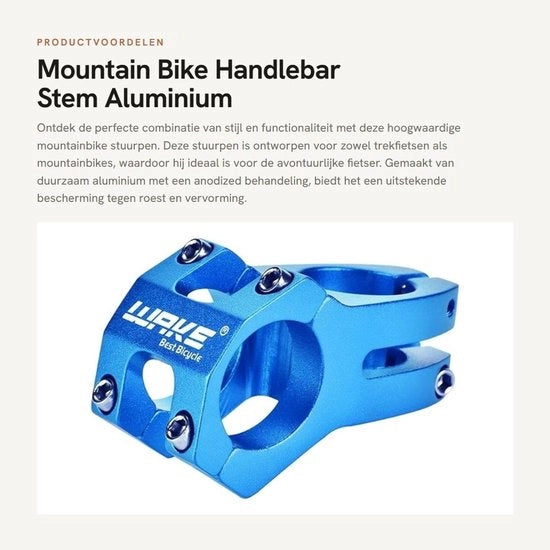 Manubrio in lega di alluminio 31,8 mm - Adattatore per stantuffo - Robusto - Anticorrosivo - Adatto per mountain bike e biciclette da corsa - Facile da installare