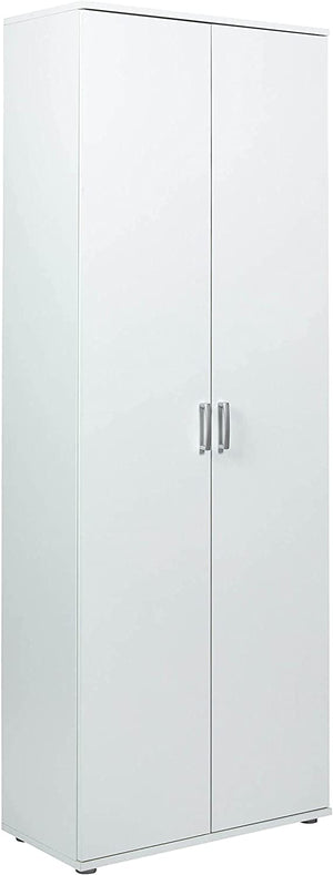 ARMADIO ARCONATI PORTASCOPE 2 ANTE+RIPIANI 70x34x189H LAMINATO BIANCO