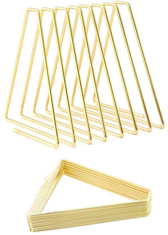Sostegno per documenti adattabile - Triangolare - Metallico - Oro - Supporto per documenti - Spazia risparmiatore - Pannelli per libri