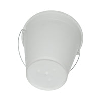 Secchio in plastica per alimentazione animali 12L bianco con manico in metallo