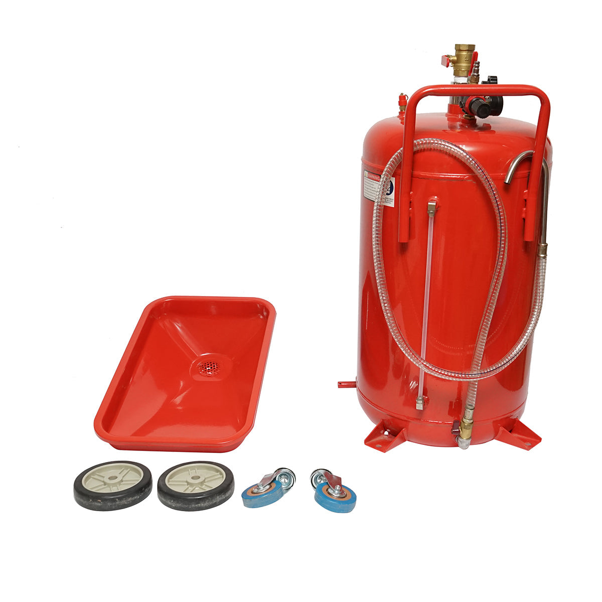 Serbatoio di recupero olio da 80L con imbuto e sistema di svuotamento pneumatico