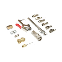 Set di 14 accessori per compressore d'aria con pistola di soffiaggio, connettori e attacchi rapidi universali