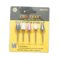 Set di 5 pietre abrasive con gambo da 3 mm Crownman