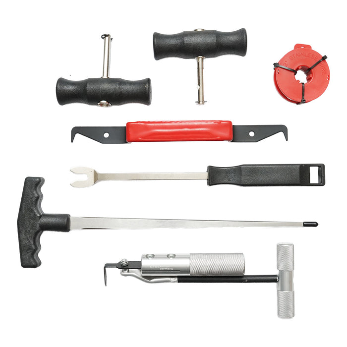 Set di 7 utensili per la rimozione del parabrezza Breckner Germany