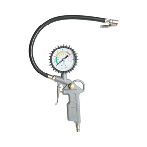 Set di aria compressa da 6 pezzi con tubo a spirale da 5 m, pistola gonfiatrice, soffiatore d'aria, ago per sfere e adattatori