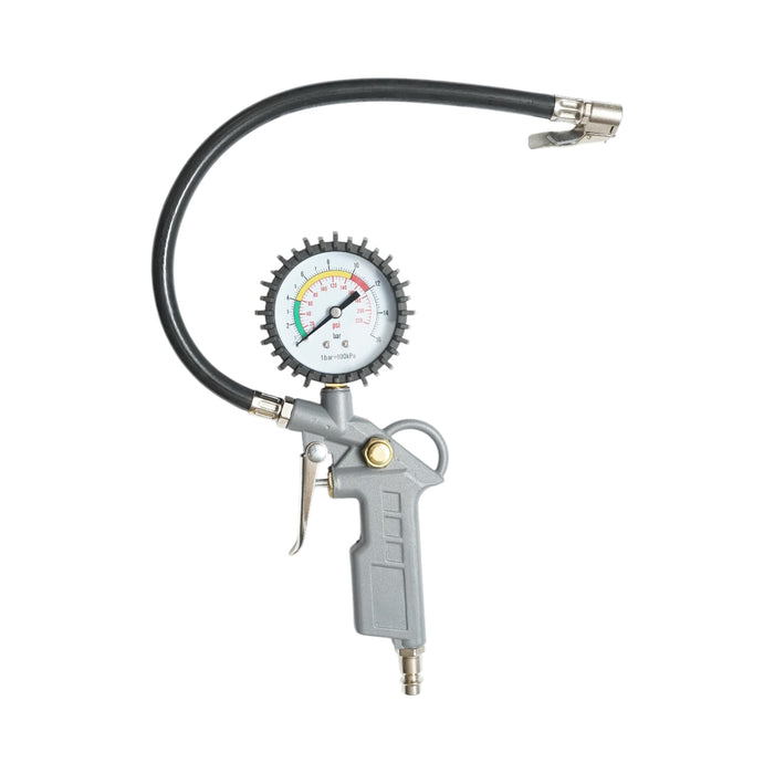 Set di aria compressa da 6 pezzi con tubo a spirale da 5 m, pistola gonfiatrice, soffiatore d'aria, ago per sfere e adattatori