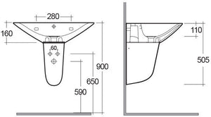 Semicolonna morning 35cm