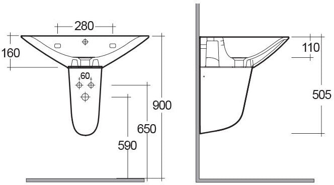 Semicolonna morning 35cm