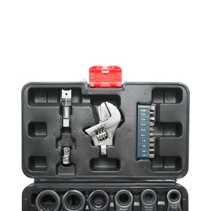 Set di chiavi a cricchetto ad anello 8-19 mm, chiave regolabile, esagonale, dritta, punte a croce 26 pezzi