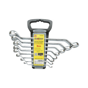 Set di chiavi ad anello Crownman da 8 pezzi 6-22 mm Cr-V