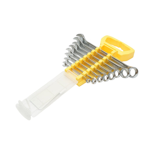 Set di chiavi combinate Crownman da 8 pezzi, fisse e ad anello, 6-19 mm, acciaio al carbonio