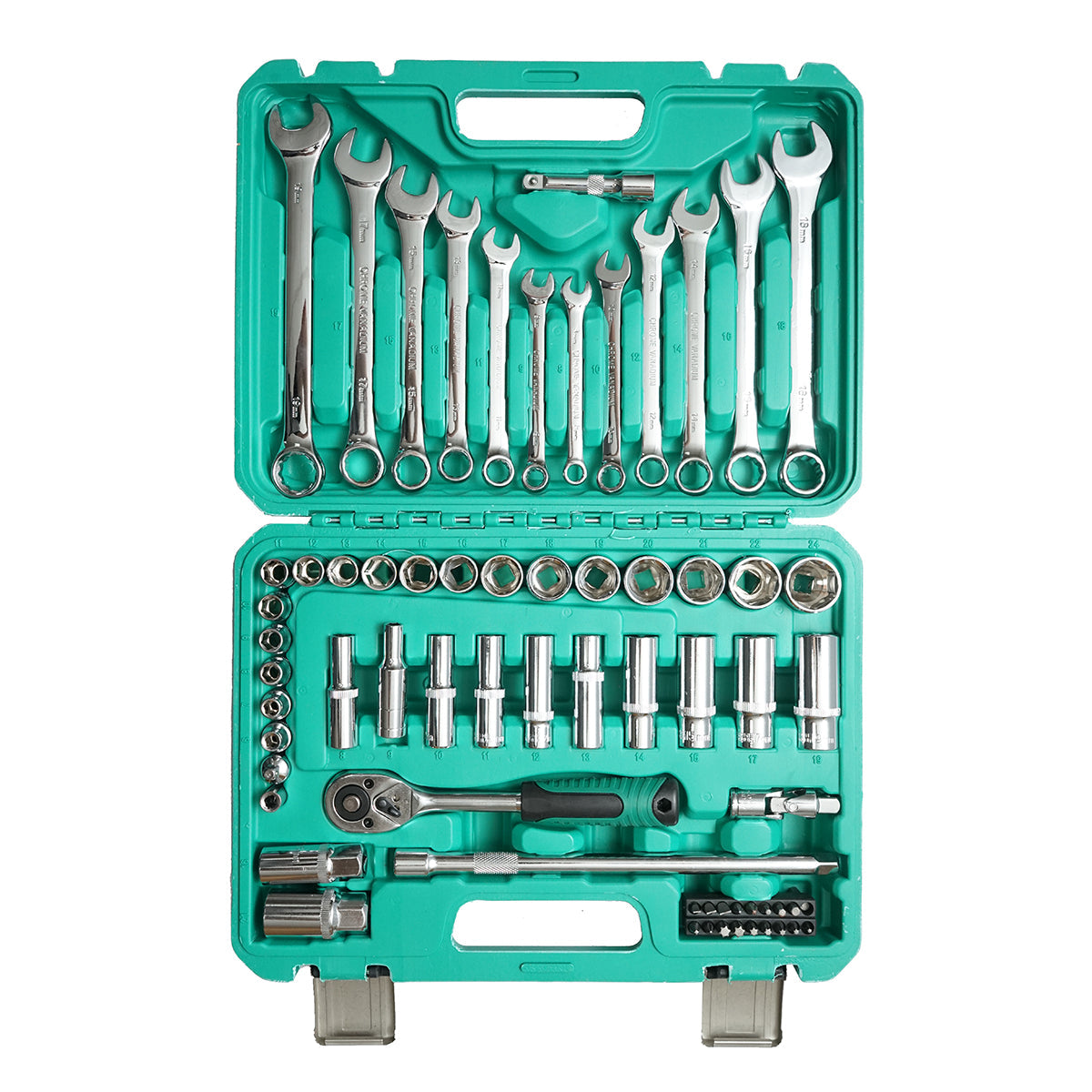 Set di chiavi combinate, a bussola, a forchetta, torx, cricchetto, 69 pezzi Breckner Germany