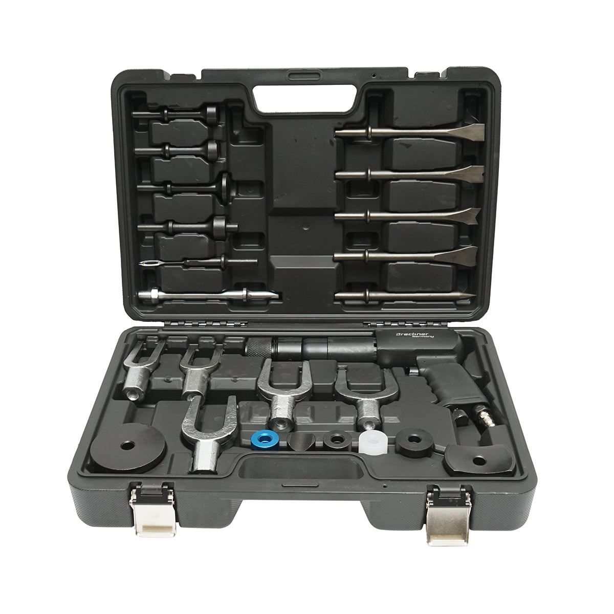 Set martello pneumatico con scalpelli e accessori – 25 pezzi (6–8 bar) Breckner Germany