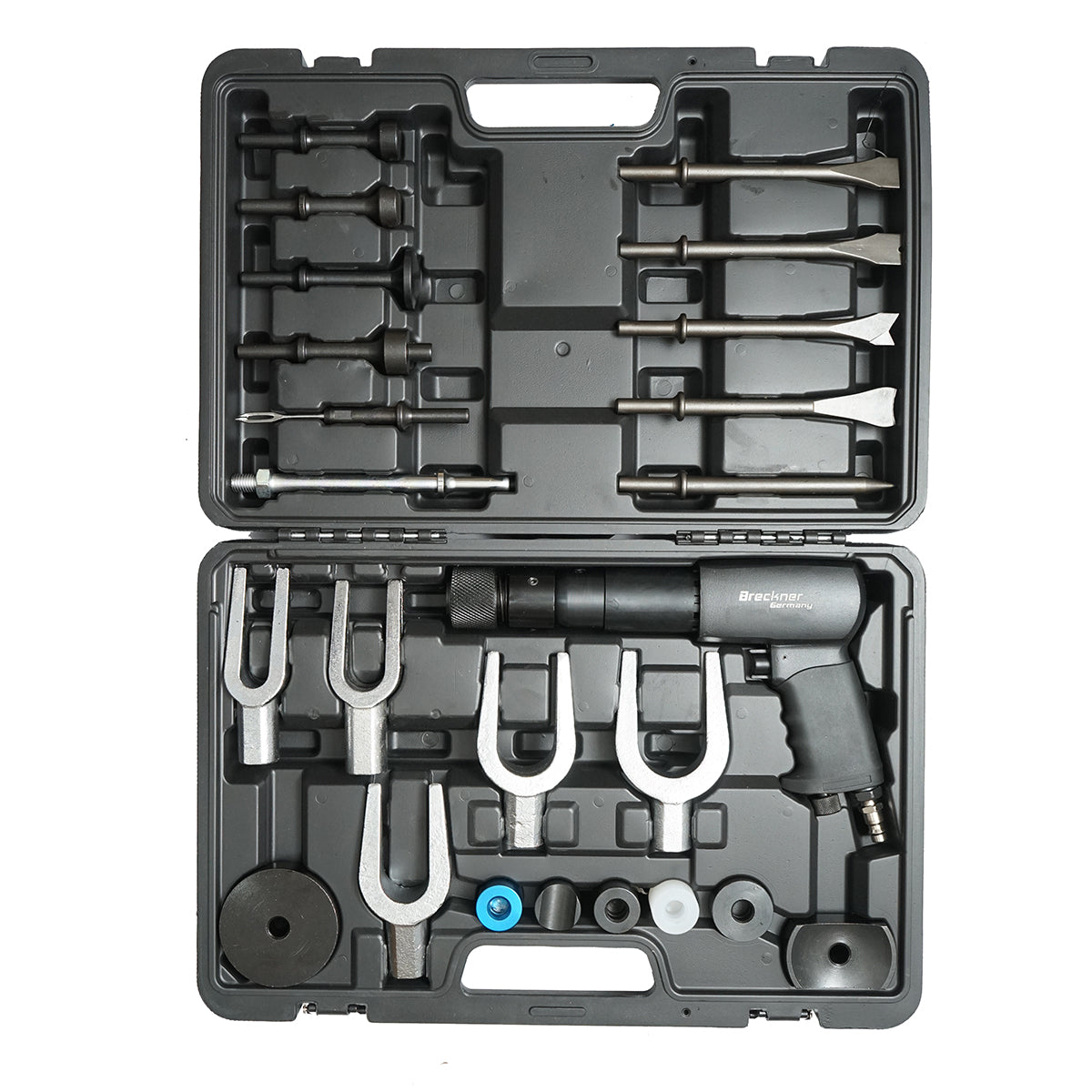 Set martello pneumatico con scalpelli e accessori – 25 pezzi (6–8 bar) Breckner Germany