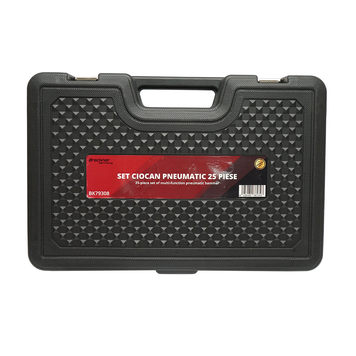 Set martello pneumatico con scalpelli e accessori – 25 pezzi (6–8 bar) Breckner Germany