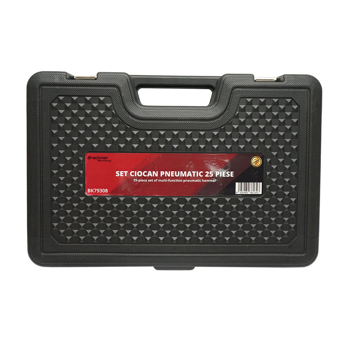 Set martello pneumatico con scalpelli e accessori – 25 pezzi (6–8 bar) Breckner Germany