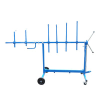 Supporto rotante mobile per la verniciatura di elementi di carrozzeria con 6 bracci regolabili