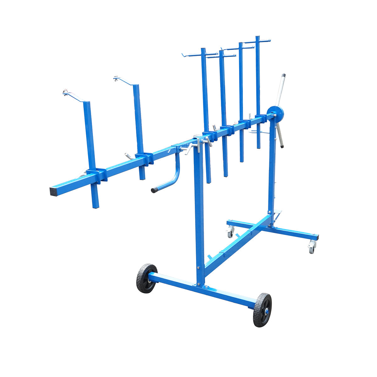 Supporto rotante mobile per la verniciatura di elementi di carrozzeria con 6 bracci regolabili