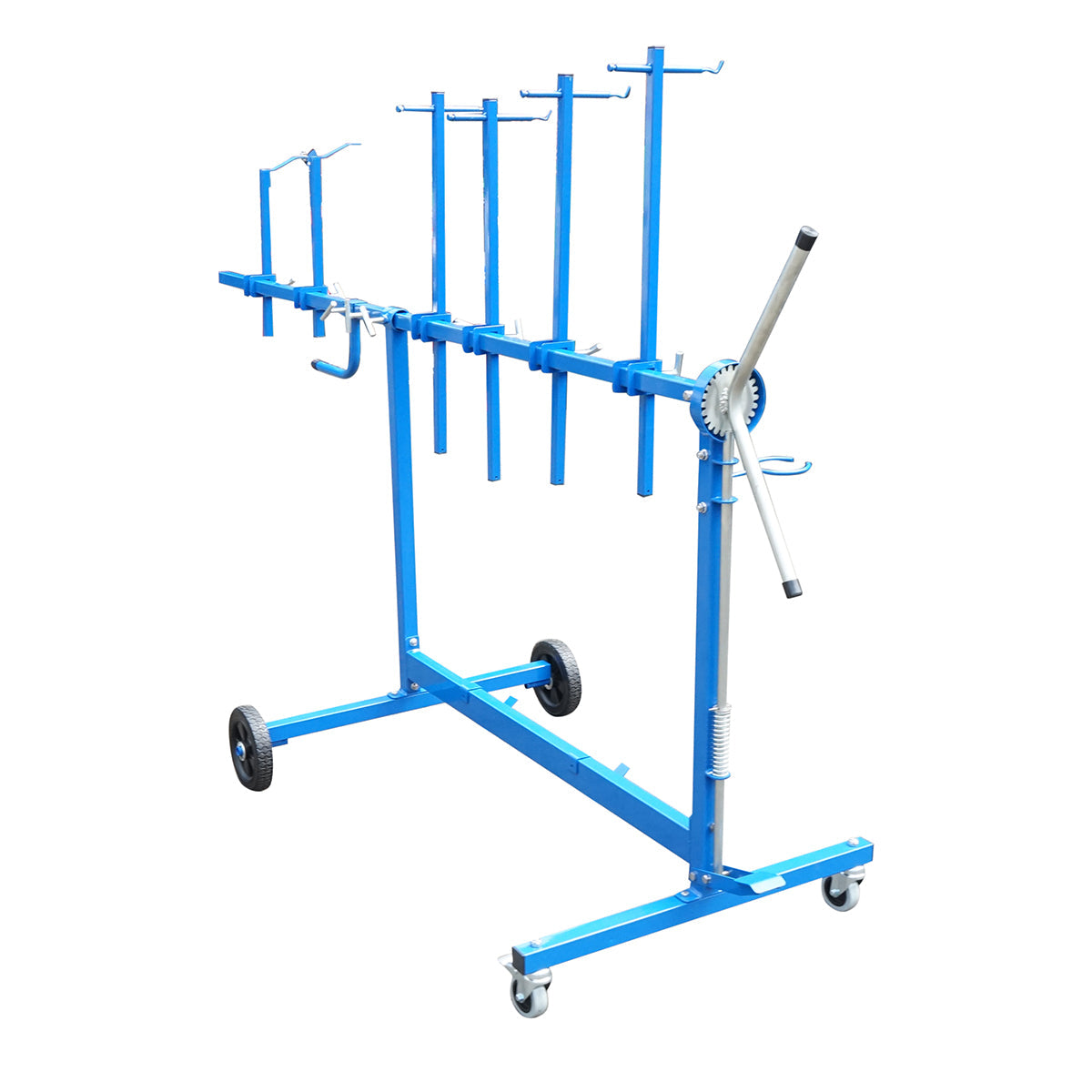 Supporto rotante mobile per la verniciatura di elementi di carrozzeria con 6 bracci regolabili