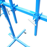 Supporto rotante mobile per la verniciatura di elementi di carrozzeria con 6 bracci regolabili