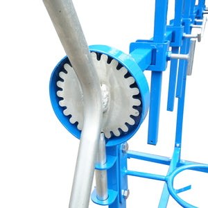 Supporto rotante mobile per la verniciatura di elementi di carrozzeria con 6 bracci regolabili