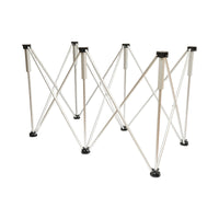 Tavolo da lavoro pieghevole a fisarmonica con 6 gambe, struttura in alluminio 116x61x72cm