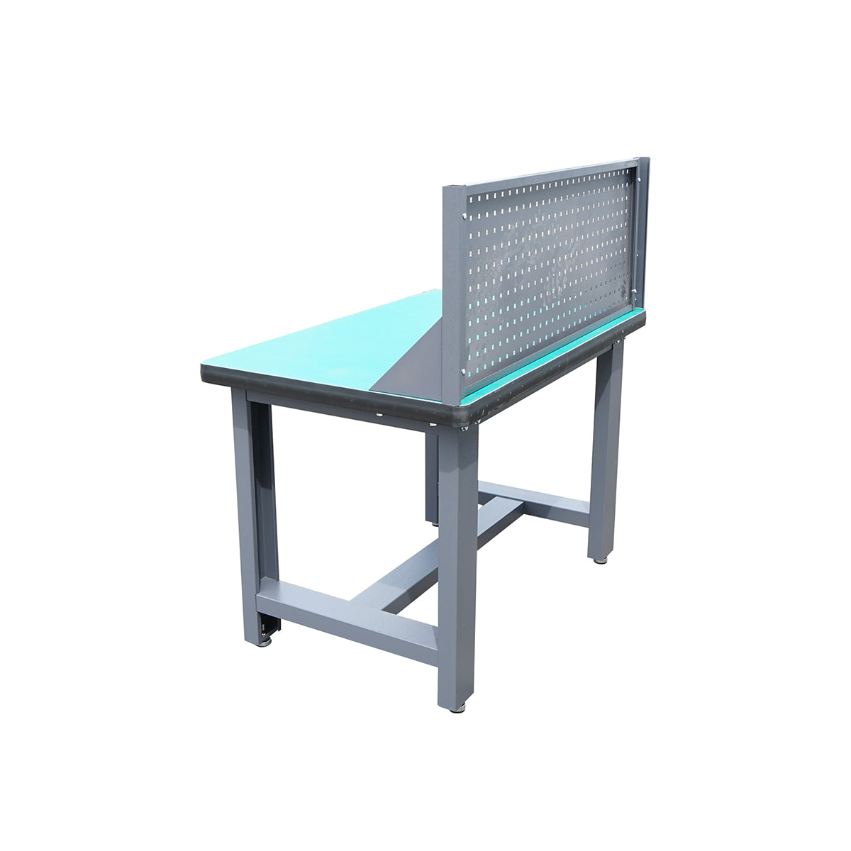 Tavolo, banco da lavoro da officina con presa 220V e pannello forato 1200x750x800+450mm