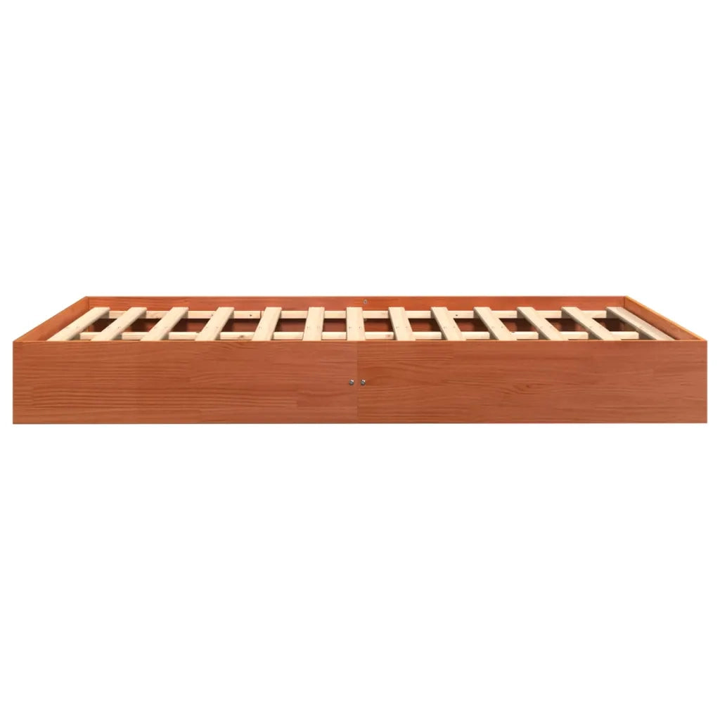 Giroletto senza Materasso Marrone Cera 140x200cm Massello Pino