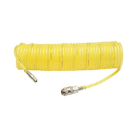 Tubo flessibile per aria compressa a spirale 10m, Ø 5mm, attacco rapido 1/4 Crownman