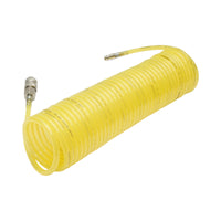 Tubo flessibile per aria compressa a spirale 10m, Ø 5mm, attacco rapido 1/4 Crownman