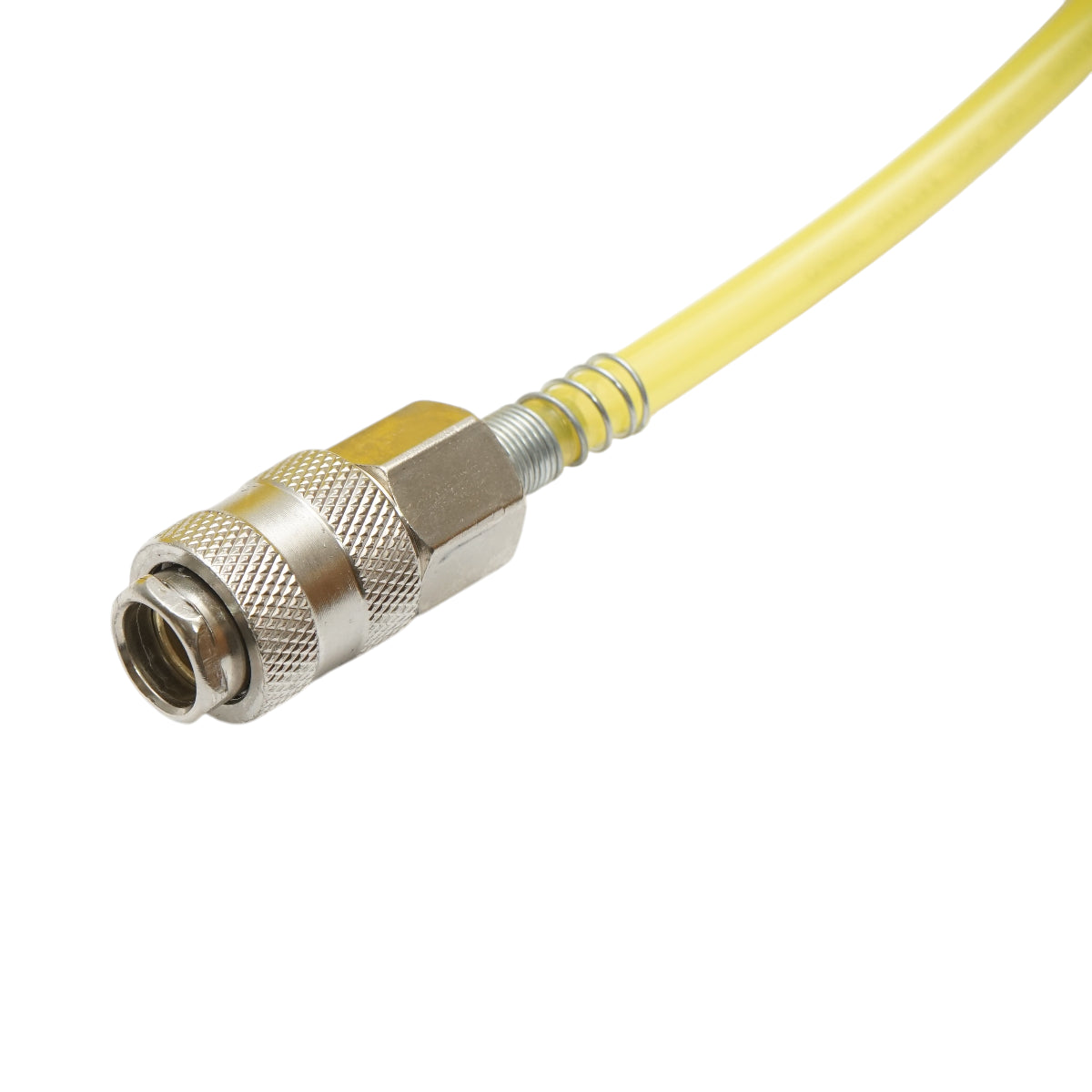 Tubo flessibile per aria compressa a spirale 10m, Ø 5mm, attacco rapido 1/4 Crownman