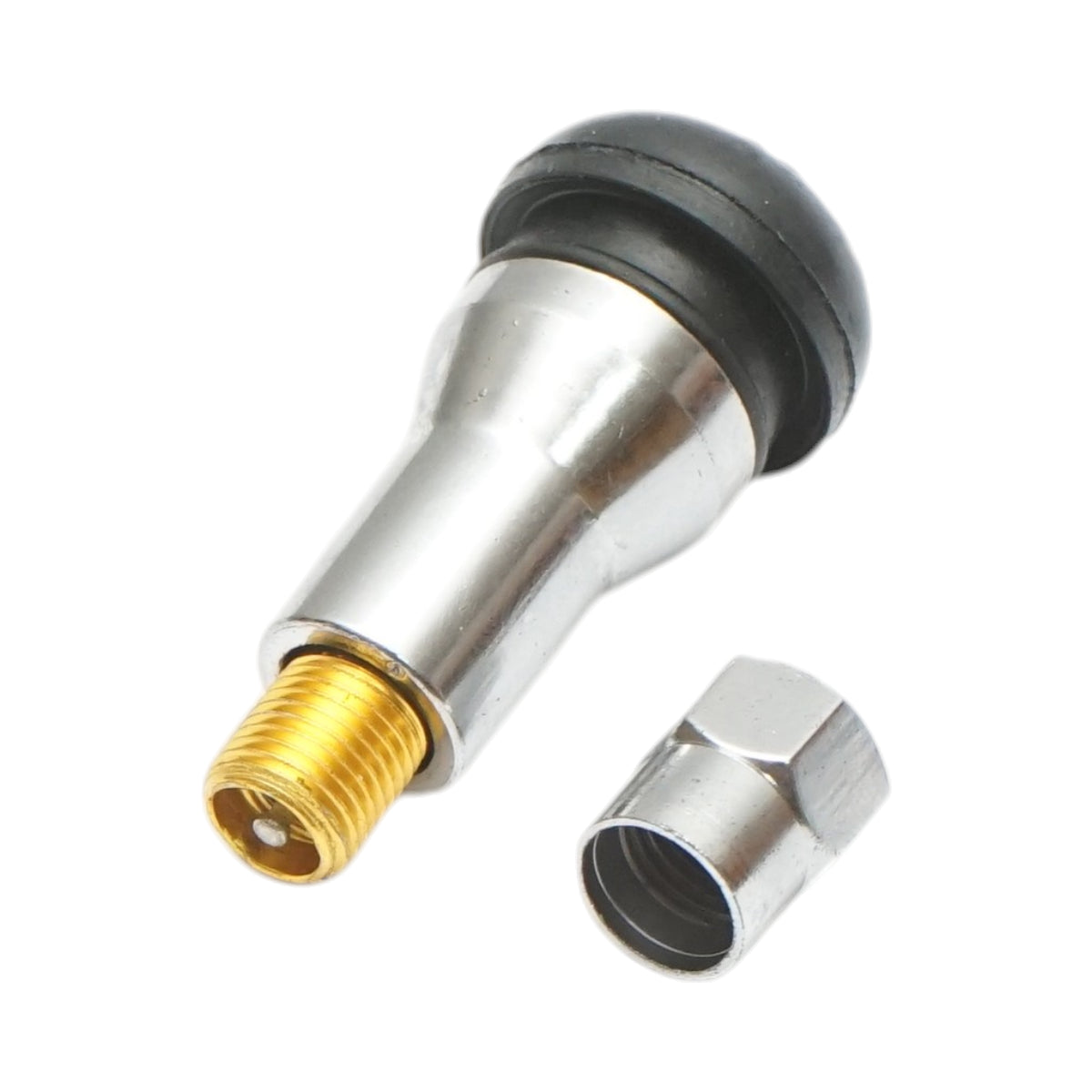 Valvola per ruota auto tubeless 43mm TR413AC cromata