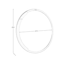 Specchio da parete rotondo acciaio nero