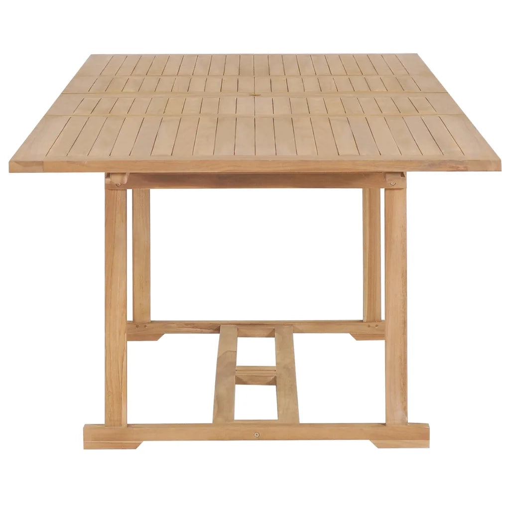 Set da Pranzo per Esterni 9 pz 180-280x100x75 cm Teak Massello 44680
