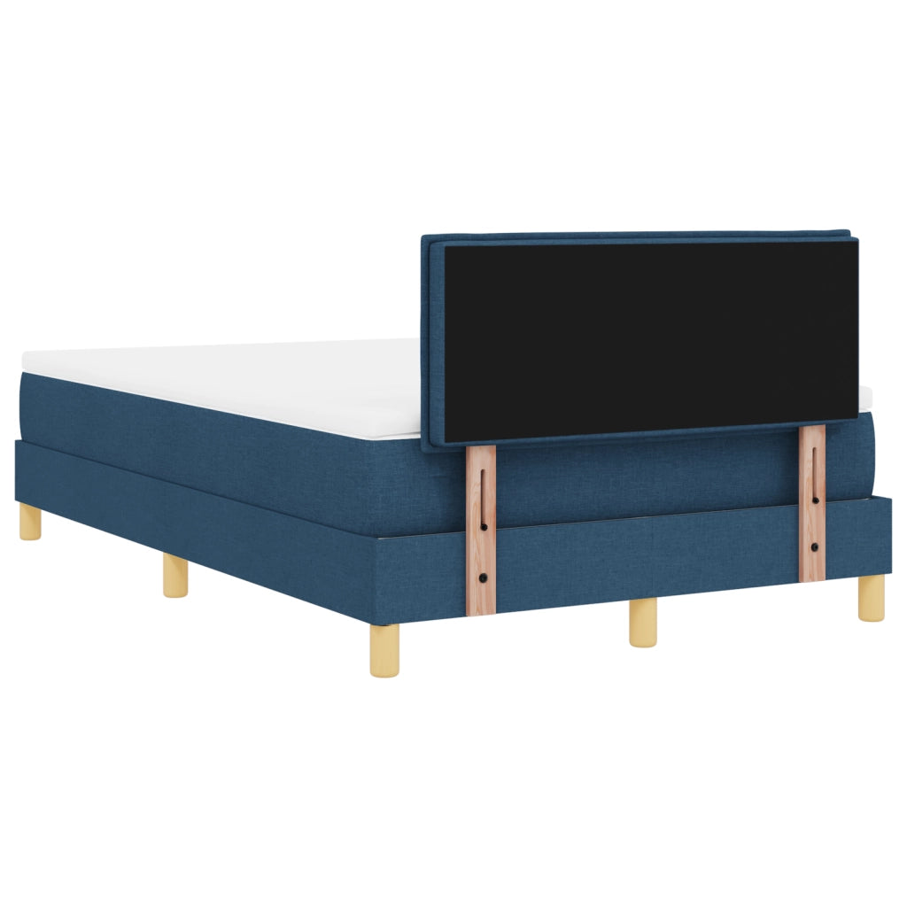 Letto a Molle con Materasso e LED Blu 120x200 cm Tessuto