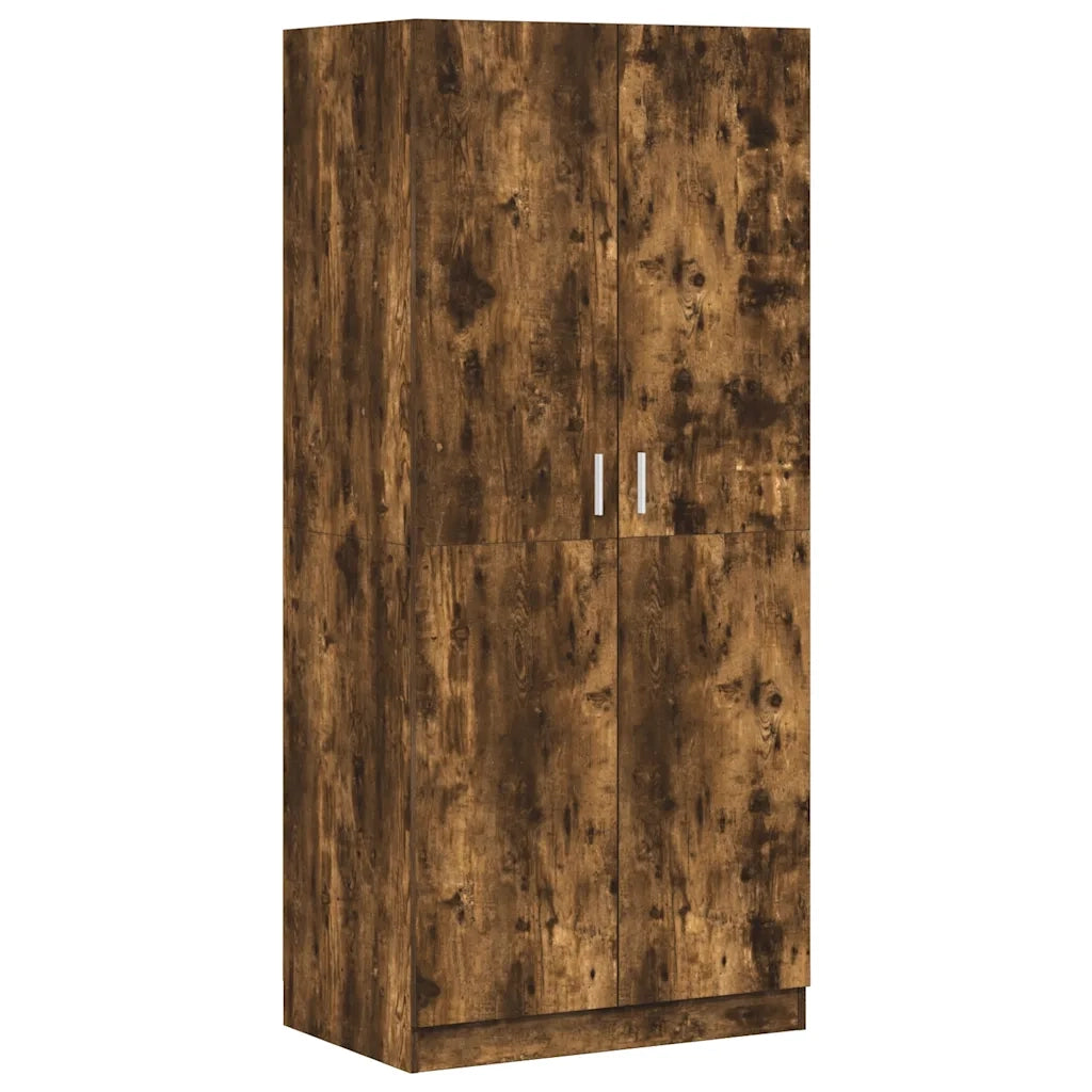 Armadio Rovere Fumo 80x52x180 cm in Legno Multistrato cod mxl 74823