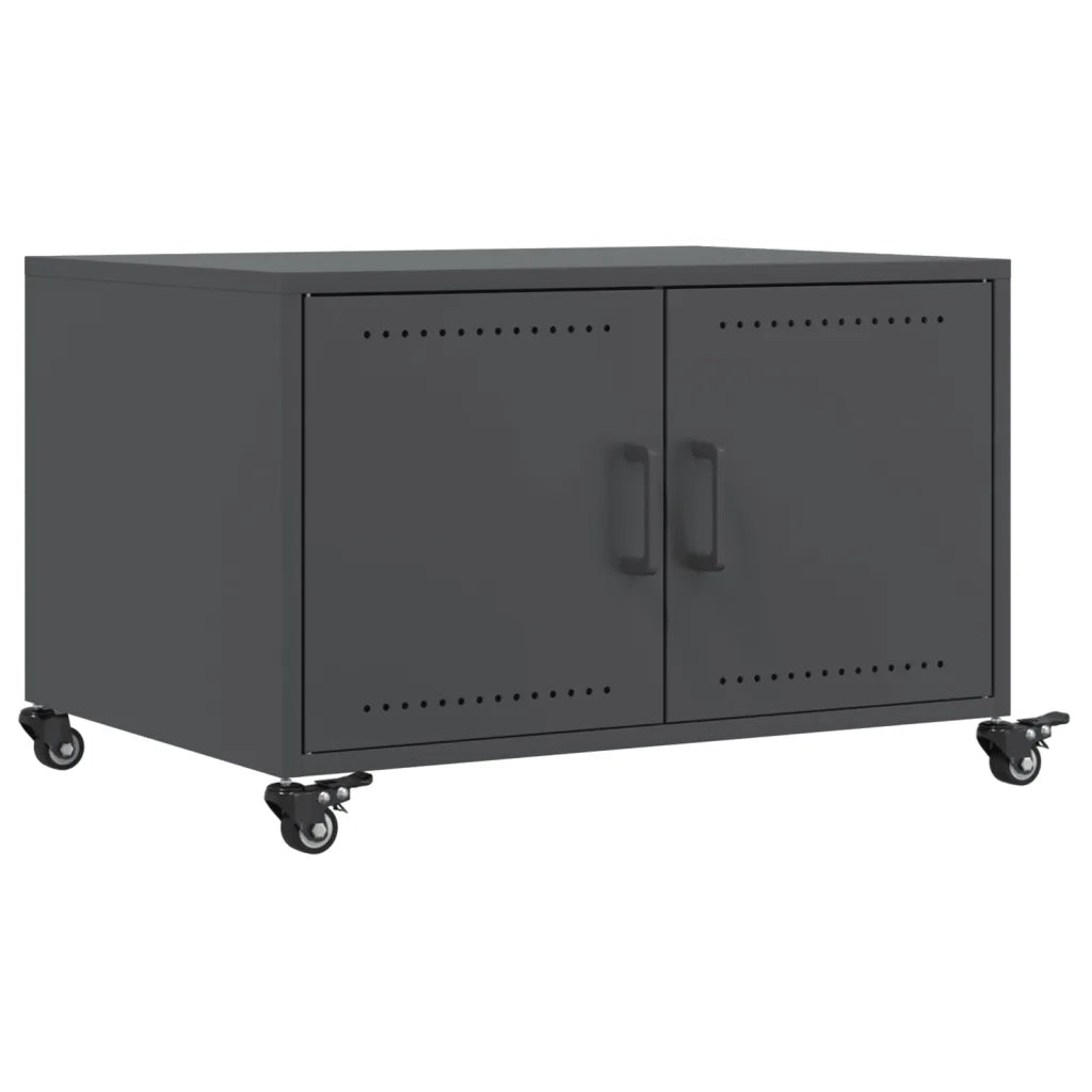 vidaXL Tavolino Antracite 68x50x43,5 cm in Acciaio Laminato a Freddo