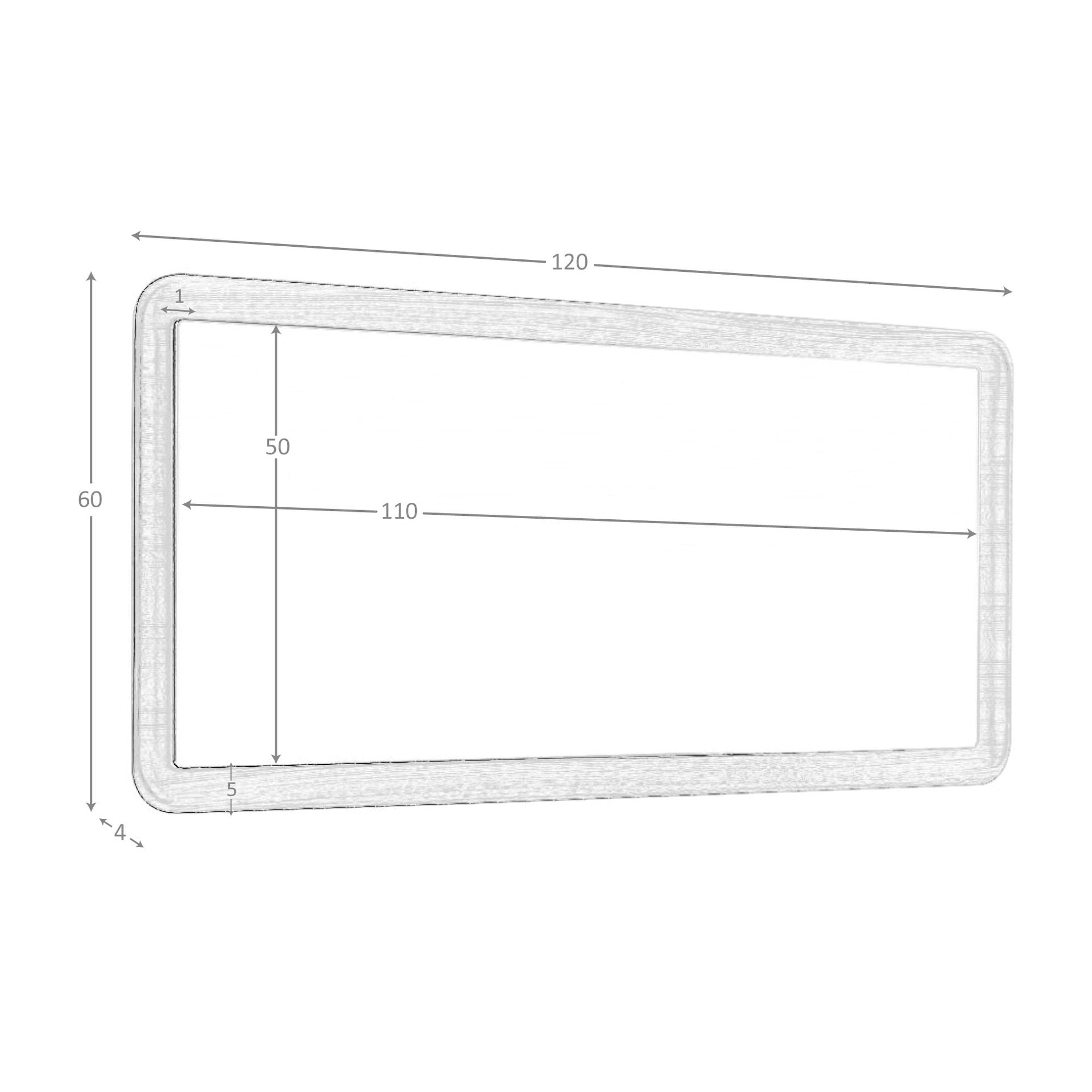 Specchio da parete rettangolare noce