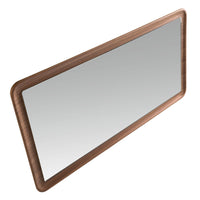 Specchio da parete rettangolare noce