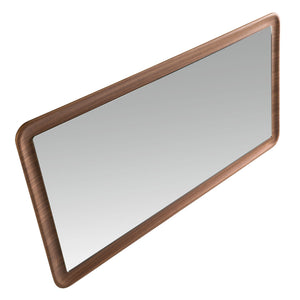 Specchio da parete rettangolare noce