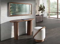 Specchio da parete rettangolare noce