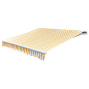 Tendone Parasole in Tela Arancione e Bianco 5x3 m 143707