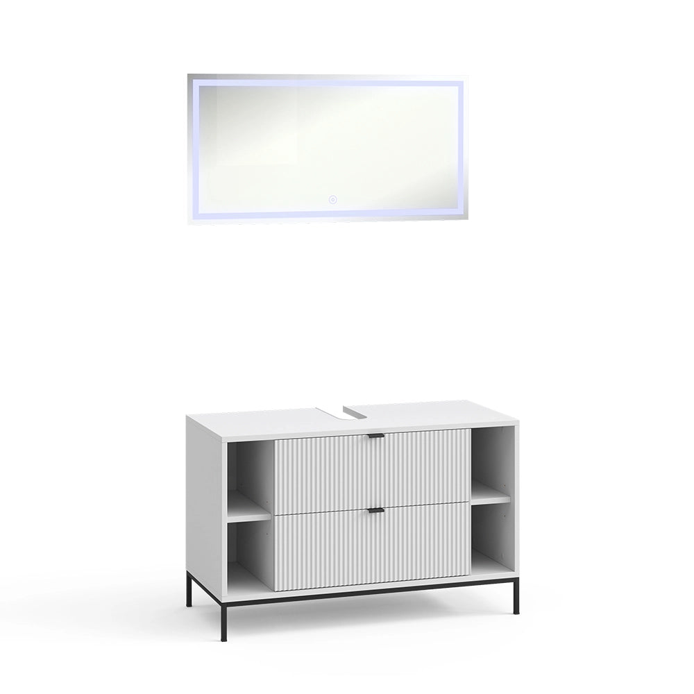 Vicco Set di mobili da bagno Bianco 2 parti