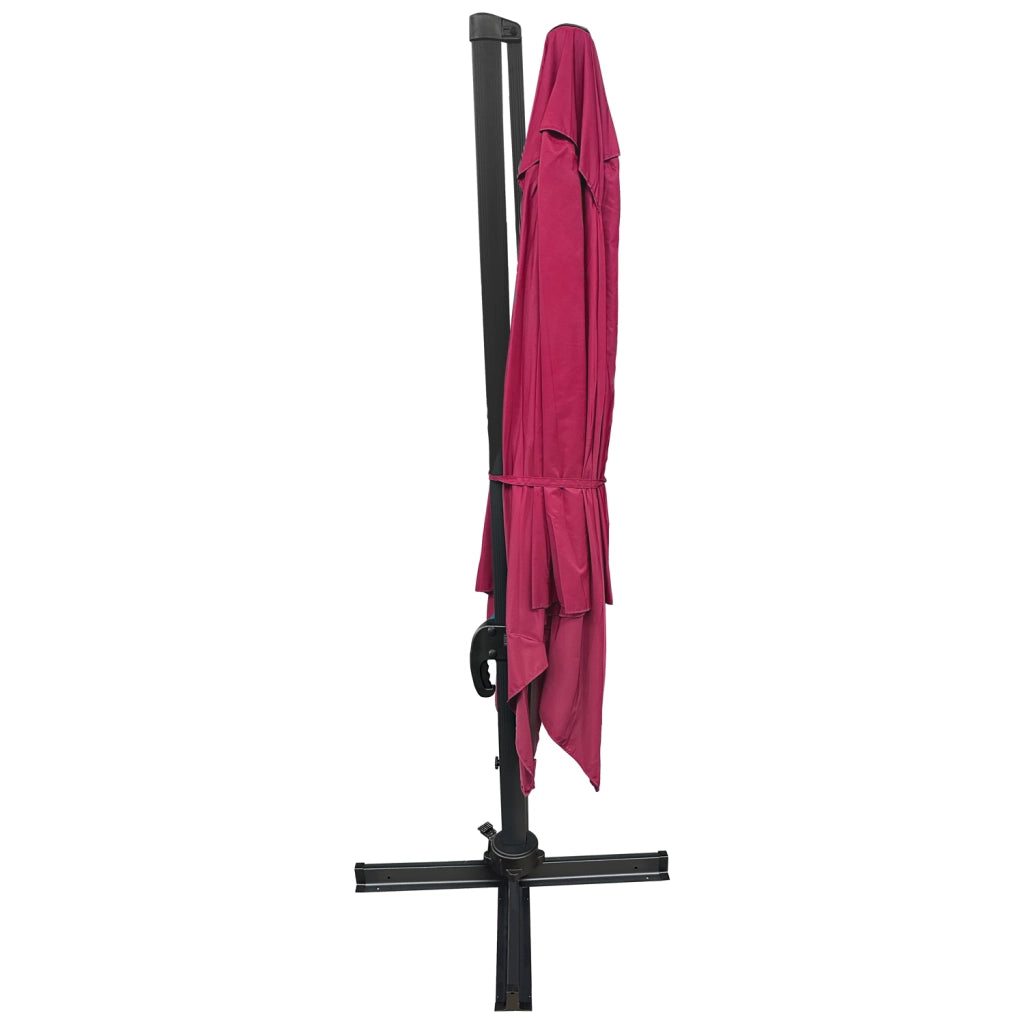 Ombrello offset MOLOKAI quadrato 3x3m fucsia + copertura