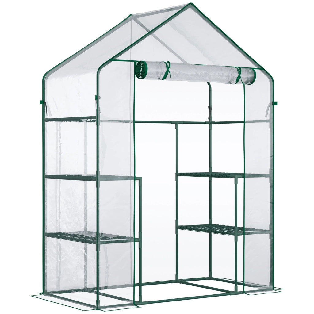 Serra da Giardino 142x73x195 cm Impermeabile e Anti UV Verde