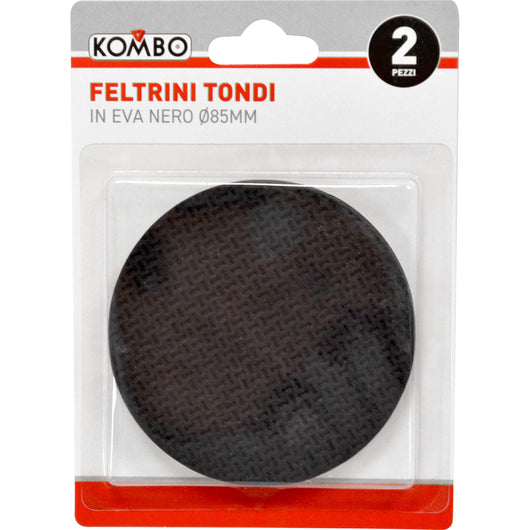 Set 2  pz feltrini tondi in eva grandi colore nero